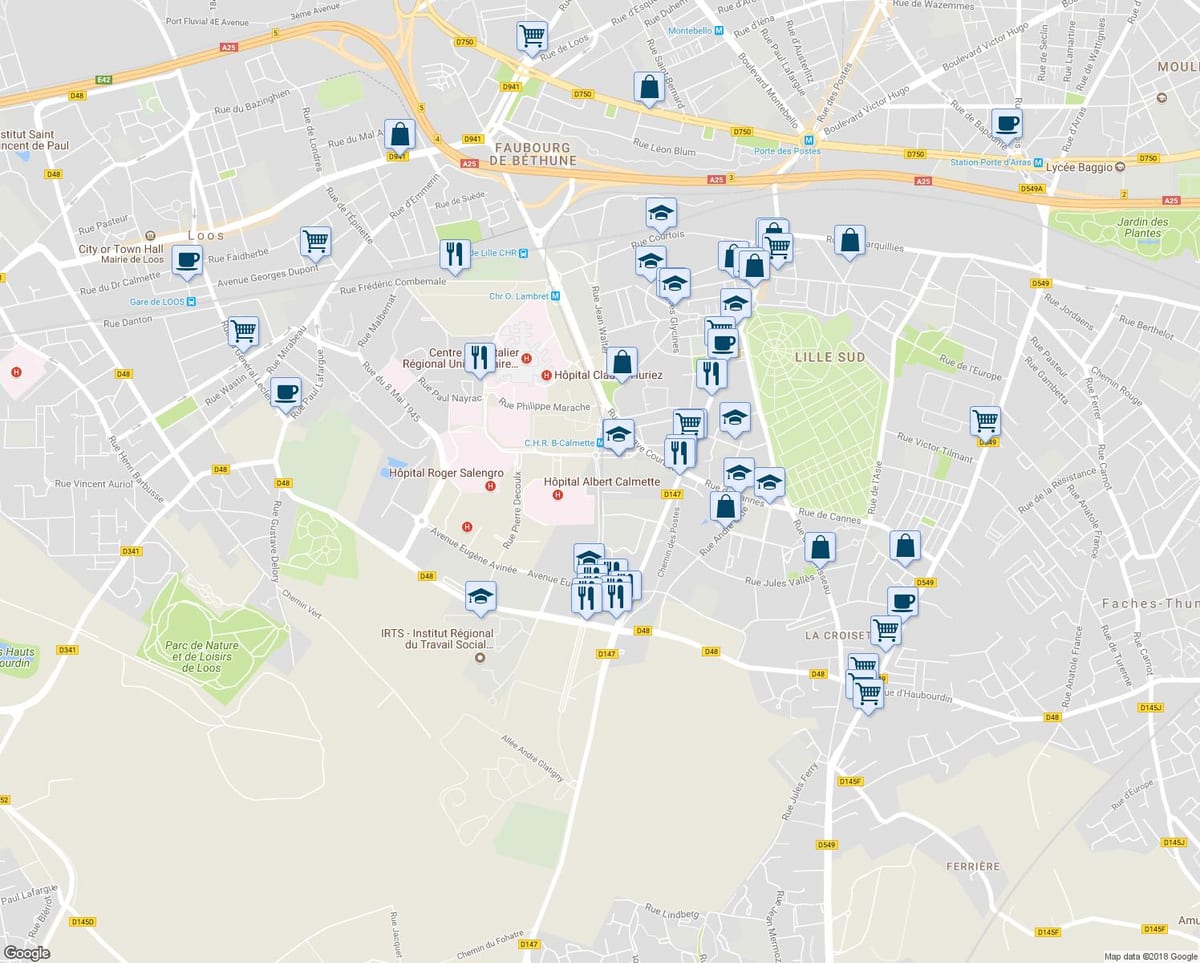 mapa de Lille botiga