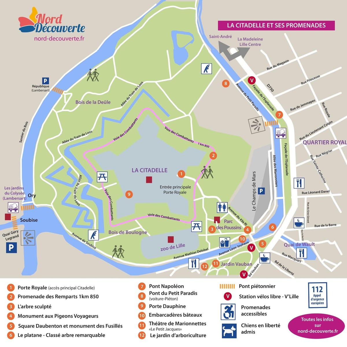 mapa de Lille parc
