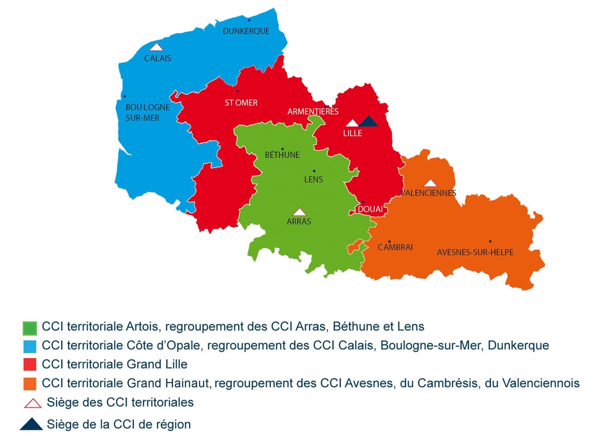 mapa de frança, Lille regió