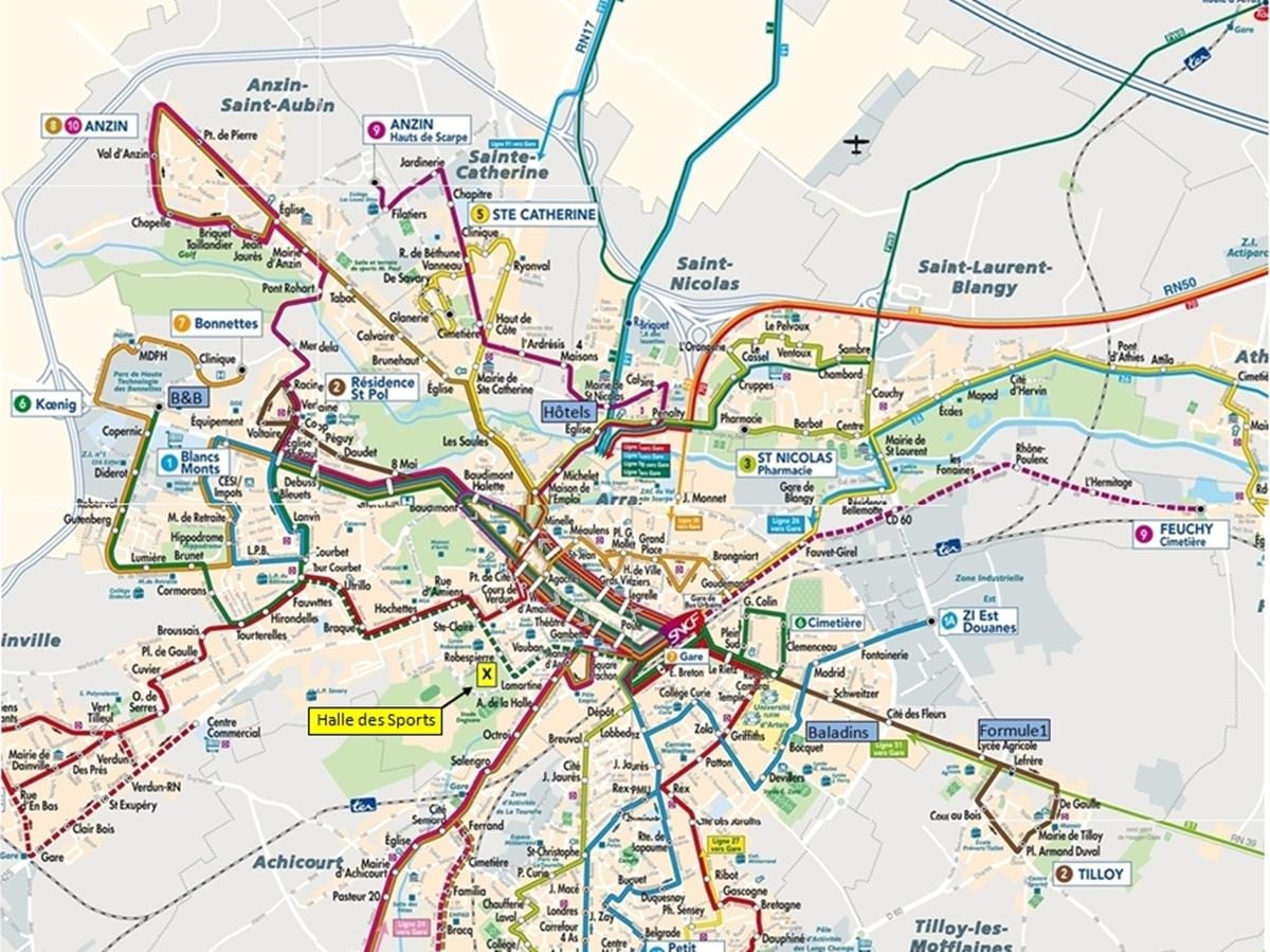 Lille transport públic mapa