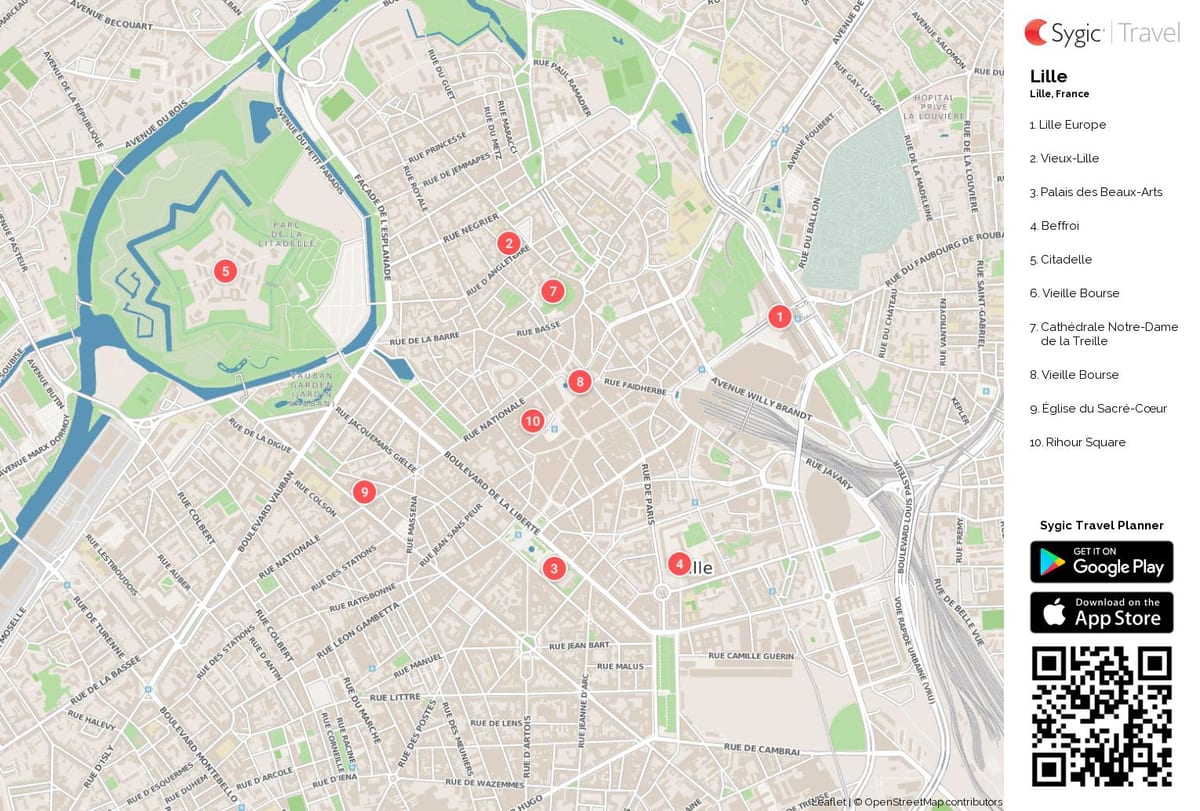 mapa turístic de frança, Lille