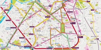 Mapa de Lille bus