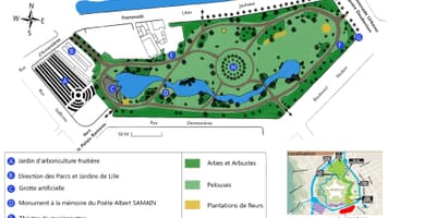 Mapa de Lille sobre el jardí
