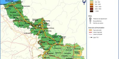 Mapa topogràfic de Lille