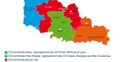 Mapa de frança, Lille regió